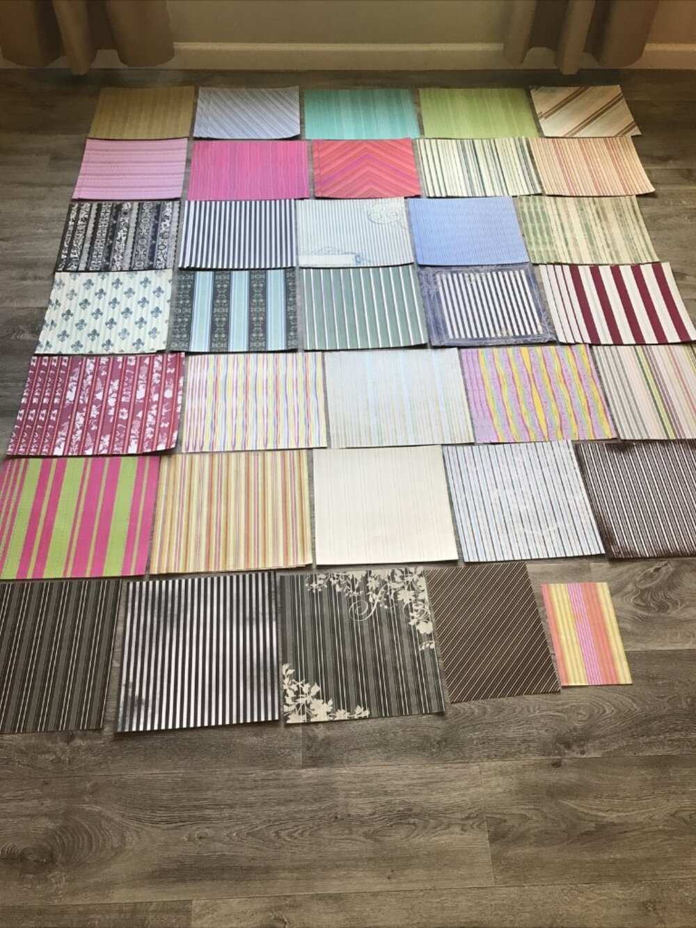 Lot Of Stripe Pattern Scrapbook Paper